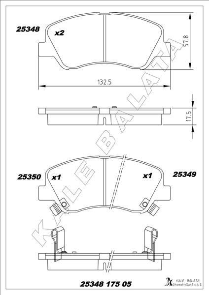 BALATA ÖN ACCENT IV BLUE-İ20-İ20 ACTIVE-İ20 COUPE-İ40 10 - - KALE - OEM 1488.02
