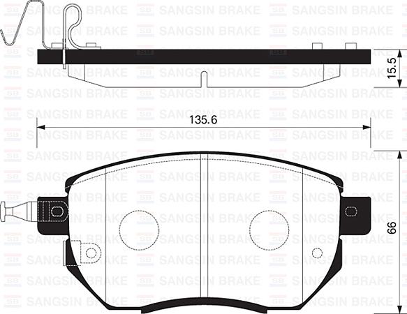 ÖN FREN BALATA NISSAN MURANO 3.5L VQ35 Z50 03-08 / INFINITI FX35 FX45 02-> - SANGSIN - OEM 41060CG00J