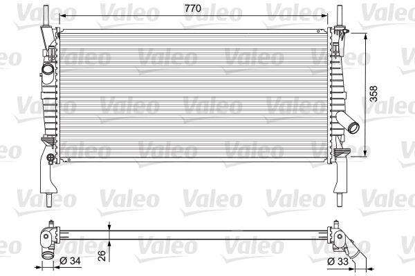 SU RADYATÖRÜ FORD TRANSİT 06> 2.2-2.4 TDCİ (KLİMALI) - VALEO - OEM 6C11