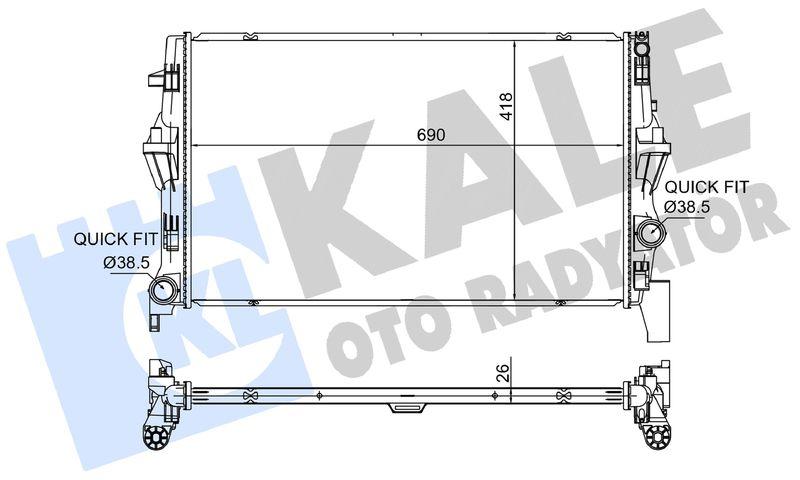 MOTOR SU RADYATORU MERCEDES VITO W447 14> — KALE 364295 - KALE - OEM A4475010101
