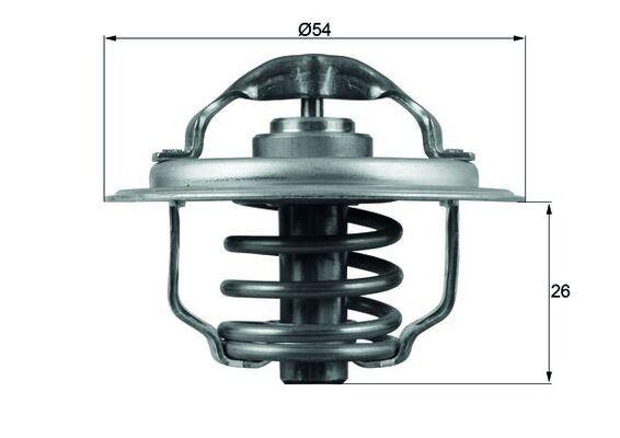 TERMOSTAT (87C) GOLF V-VI-PLUS-JETTA III-PASSAT-TIGUAN-A3-A6-LEON 2.0TDI(BMA BKP BKP-BKD-CBAB-CBDA) - MAHLE - OEM 03G121113
