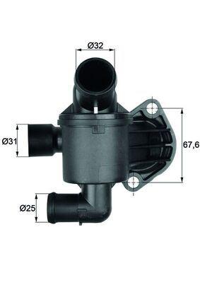TERMOSTAT (KOMPLE) (87C)AMAROK CRAFTER CKUB CSLB CDCA CDBA CKTB CKTC CKUC - MAHLE - OEM 03L121111H