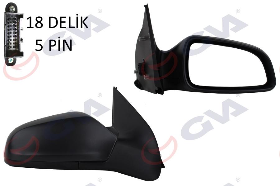 DIŞ DİKİZ AYNASI SAĞ ASTRA H 04> ELEKTRİKLİ+ISITMALI+KONVEKS 5 FİŞ VM-968EHR - GVA - OEM 6428184