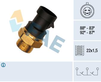 FAN MÜŞÜRÜ (66C 3 FİŞLİ) DUCATO-BOXER-JUMPER (98-02) PUNTO (94-99)PALIO (97-01) - FAE - OEM 1264.34