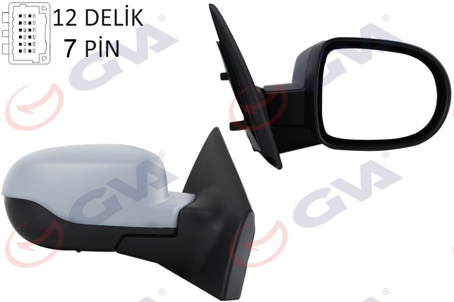 DIŞ DİKİZ AYNASI SAĞ CLIO 09> ELEKTRİKLİ+ISITMALI+SENSÖRLÜ+ASTARLI+KONVEKS 7 FİŞ VM-6135EHPSR - GVA - OEM 7701071866