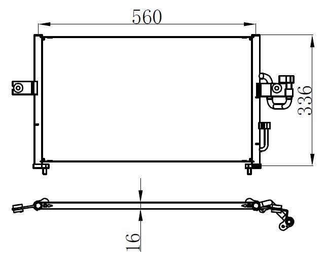 KLIMA RADYATORU KONDENSER BRAZING ACCENT 1.5I 96-> AT/MT SANZUMAN 580×340X25  #### - ORIS - OEM 9760622000
