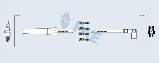 BUJİ KABLO TAKIMI (SETİ) CHEVROLET CRUZE-LACETTI-KALOS-AVEO-REZZO-NUBIRA 1.6 1.4 16V DOHC - FAE - OEM 96450249