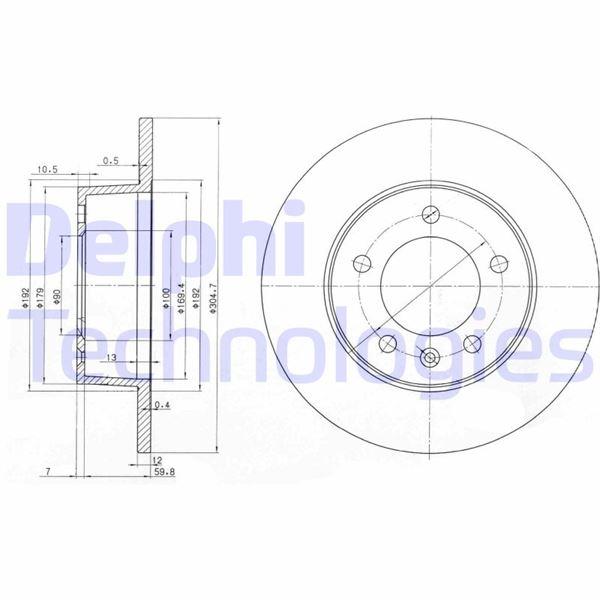 FREN DISKI ARKA DELIKSIZ MASTER II 00> MOVANO 00> (305x12) 5 BIJON - DELPHI - OEM 4320600QAA