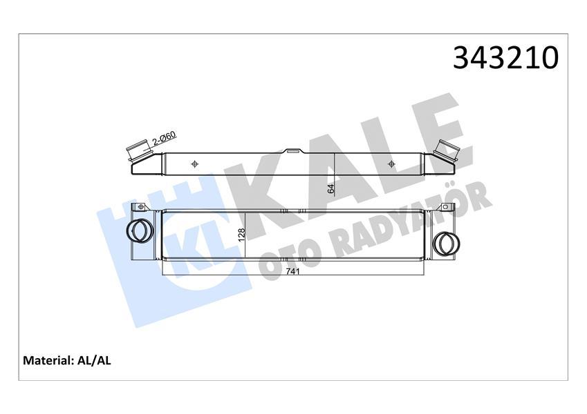 TURBO RADYATÖRÜ (INTERCOOLER) DUCATO-BOXER-JUMPER 2.2-2.3-3.0 D 06=> (740x127x50) - KALE - OEM 1340763080