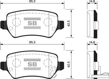 ARKA FREN BALATA KIA CEED 1.4L 1.6L GDI. CRDI 12->/ VENGA 1.4L 1.6L 09-> / HYUNDAI ix20 1.4L 10-> / OPEL ASTRA G H 98-> / MERIVA 03-> / ZAFIRA 00-> / COMBO 02-> - SANGSIN - OEM 1605967