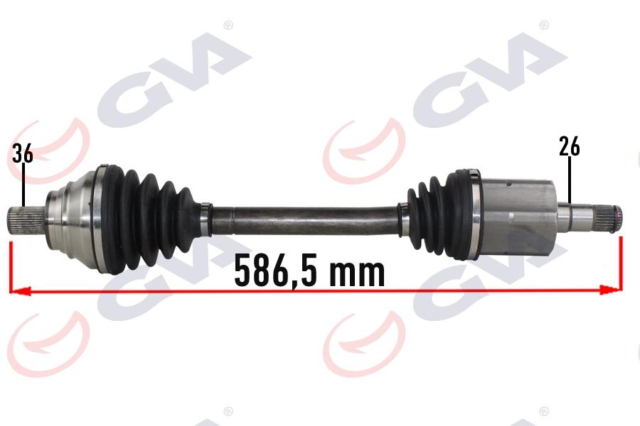 KOMPLE AKS SOL GOLF VI 1.6i (AUTO.) (08-13) (587mm - GVA - OEM 1K0407271CQ