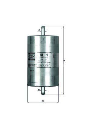 YAKIT FILTRESI CLIO-R9-R11-R19-R21-SAFRANE-P806-TRAFIC-MASTER-IBIZA-I-GOLF3-MALAGA-E21-E30-E36-E34-E32 - MAHLE - OEM 7700680167