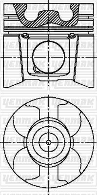 MOTOR PİSTON+SEGMAN (STD) (89.00mm) MASTER 01> MOVANO 01> 2.5 DCI G9U - YENMAK - OEM 7701477122