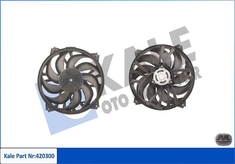 FAN MOTORU PEUGEOT BERLINGO / XSARA - PARTNER (350W 385MM) (FAN-MOTOR) - KALE RADYATOR - OEM 1253A6