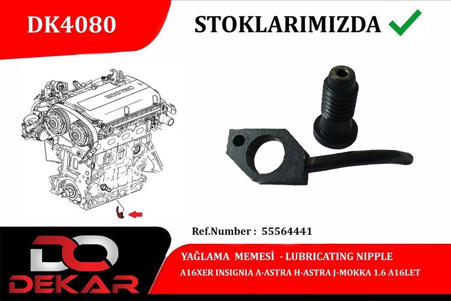 PİSTON YAĞ FİSKİYE MEMESİ (YAĞLAMA JETİ) ASTRA J-INSIGNIA A-ASTRA H-ZAFIRA B-MOKKA-MERIVA A-VECTRA C 1.6 A16XER-LET-Z16LET-XNT - DEKAR - OEM 55564441