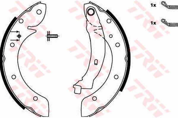 ARKA PABUÇ BALATA MGN 1.4 1.6 1.9D 2.0 (99-03) LGN 1.8 2.0 (95-01) SCENIC 1.9TDİ 2.0 (99-03)(228x40( - TRW - OEM 7701205339
