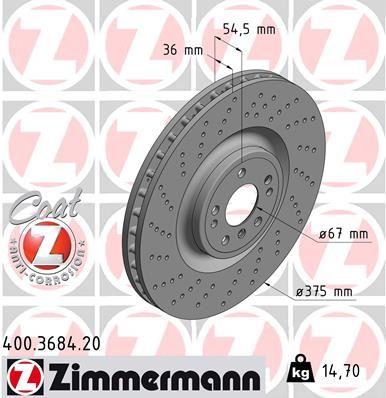 FREN DISKI ON 4-matic MERCEDES W166 X166 C292 - ZIMMERMANN - OEM A1664211600