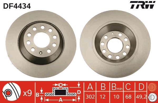 ARKA FREN DISKI AYNASI A6 2.0/2.4/2.7/3.0/3.0 QUATTRO 05> - TRW - OEM 4F0615601E