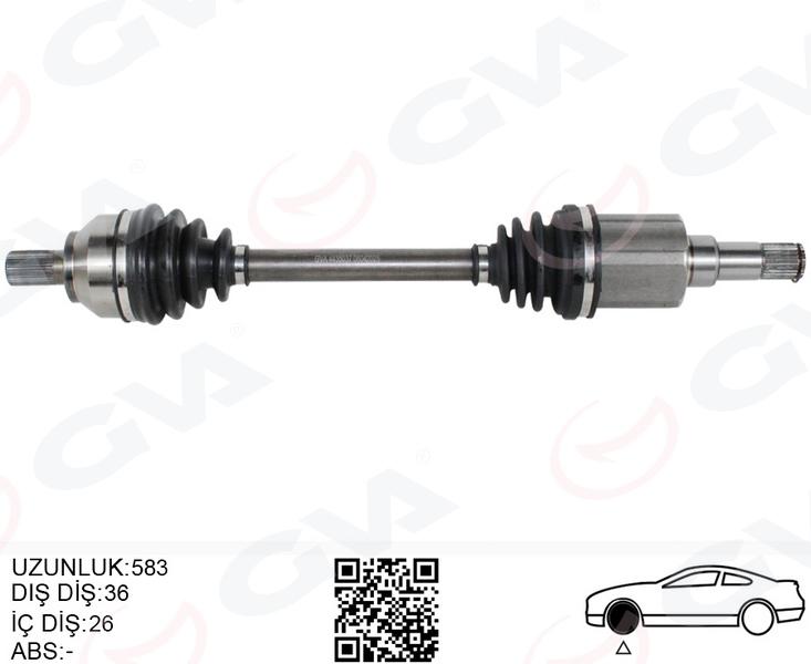 AKS KOMPLE ÖN SOL FORD FOCUS-C MAX 04> 1.6 ZETEC (BENZİN OTOMATİK) - GVA - OEM 3M51
