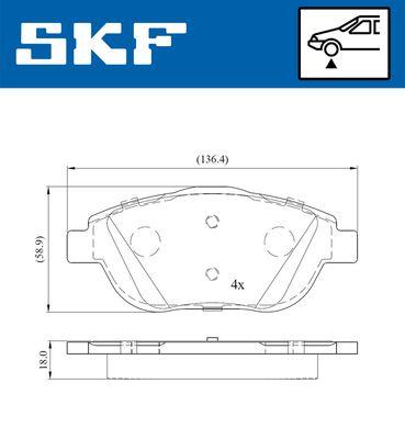 FREN BALATASI ON CITROEN C3 PICASSO 1.4 1.6 1.6HDI 09> - SKF - OEM 9866880680
