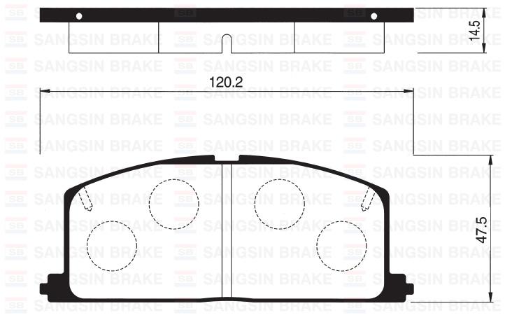 ÖN FREN BALATA TOYOTA COROLLA 1.6L 4A-F AE92 88-91 / COROLLA 1.3L 2E EE90 EE100 88-98 / STARLET 1.3L 4E-FE EP91 96-98 - SANGSIN - OEM 0449112231