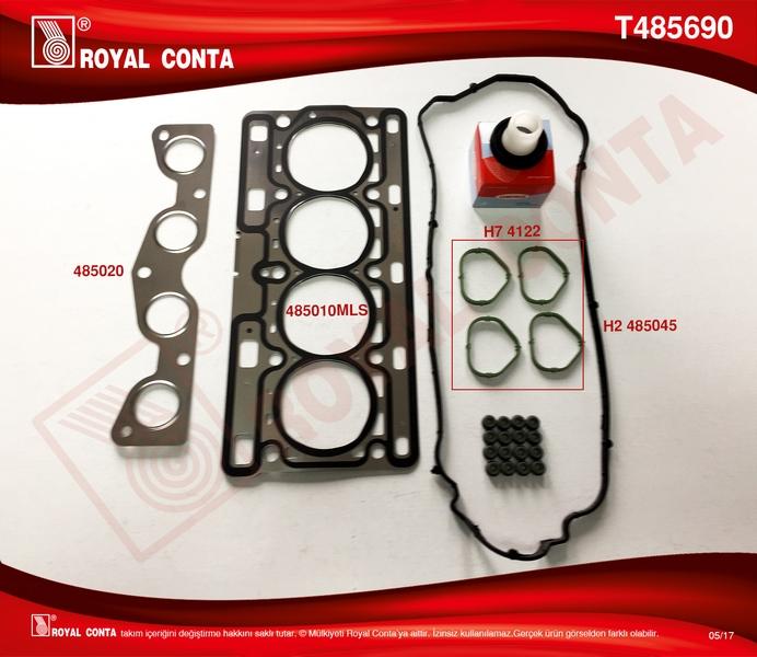 UST TAKIM CONTA (CORTECO KECELI&SUBAP LASTIKLI) RENAULT MODUS CLIO III 12 16V 05- D4F (78 HP) - ROYALCONTA - OEM 7701475822