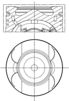 PISTON + SEGMAN STD 83.00mm MERCEDES OM651 W204 C218 W212 W166 W221 W639 B906 B907 B910 SARI BURCLU - MAHLE - OEM A6510301017