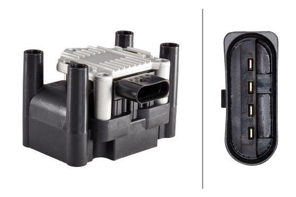 ATEŞLEME BOBİNİ BORA 1.6 98=>-GOLF IV-V 1.6 00=>-POLO 1.4 16V (99-01) (AKL-AVU-BFQ-BGU-AHW) - HELLA - OEM 032905106B