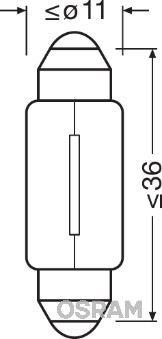 AMPÜL 12V 5W SV8.5-8 C5W UNV1 - OSRAM