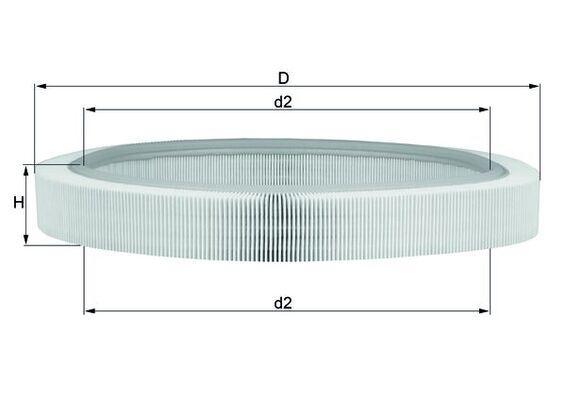 HAVA FILTRESI MERCEDES M102 W201 W124 S124 C124 - MAHLE - OEM A0030943804