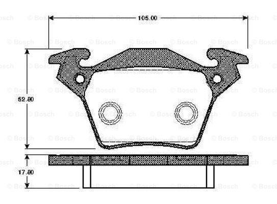 ÖN FREN BALATASI RENAULT MEGANE IV 15> (TÜM MOTOR TİPLERİ) G:129MM Y:58,4 MM K:18MM - OPTIMAL - OEM 410603407R