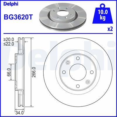 ÖN FREN AYNASI CORSA F-301-307-206-207-PARTNER-BERLINGO-C-ELYSEE-C2-C3 02=>C5-C4 (266x22x4DLxHAVALI) CROSSLAND X-DS3-2008-1007-208 (4249.G1-4246.W1-4246.W7-4246.W7) - DELPHI - OEM 3556159