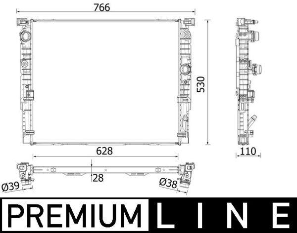 MOTOR SU RADYATORU BMW B48 G30 F90 G31 G32 G11 G12 - MAHLE - OEM 17118743664