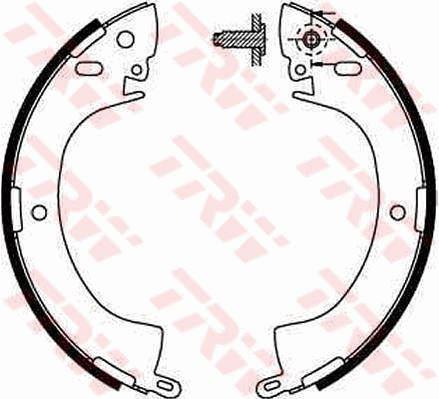 PABUCLU BALATA 254×51 mm MITSUBISHI L300 90-08 L200 86-96 - TRW - OEM MB587661