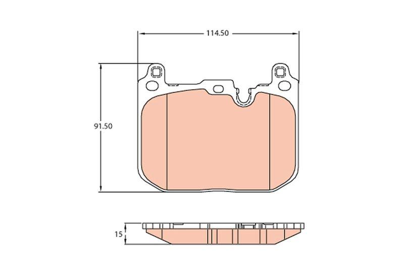 FREN BALATASI ON BMW F40 F44 F48 F39 . MINI F54 F56 F57 F60 - TRW - OEM 34106889266
