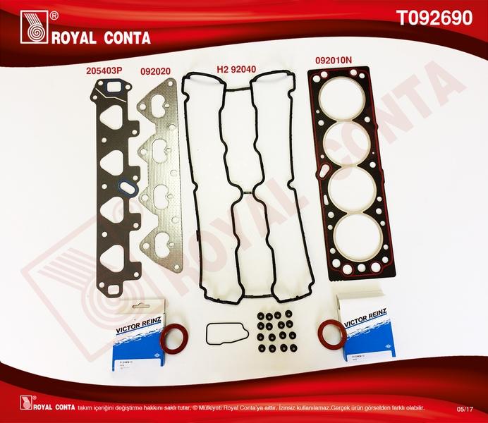 ÜST TAKIM CONTA KEÇELİ-SUBAP LASTİKLİ ASTRA F-ASTRA G-CORSA B-VECTRA B 1.6I 16V-ZAFIRA 1.6 16V - ROYAL - OEM 1606380