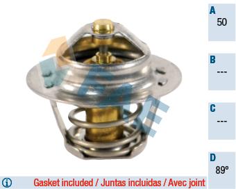 TERMOSTAT CONTASI OLAN NISSAN 89° MEGANE CLIO KANGOO LAGUNA 1.4-1.6 16V - FAE - OEM 7700272554