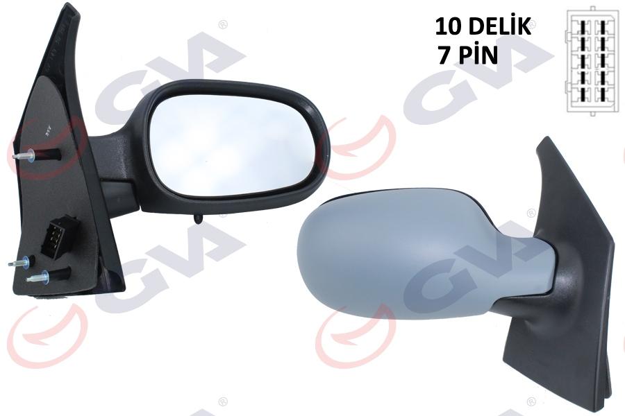 DIŞ DİKİZ AYNASI SAĞ MEGANE SCENIC 97> ELEKTRİKLİ+ISITMALI+SENSÖRLÜ+ASTARLI+KONVEKS 7 FİŞ VM-133NEHPR - GVA - OEM 7700841656