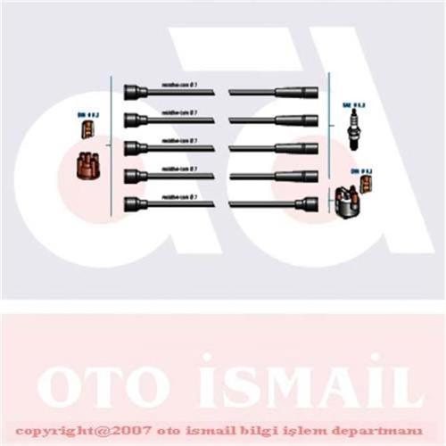 BUJİ KABLOSU + BOBİN KABLOSU BUJİ KABLOSU TK R9-R19-BROADWAY 1.4 8V 1.6 8V TWINGO-CLIO 1.2 D7F - DODUCO - OEM 7702252160
