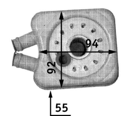 YAG SOGUTUCU AUDI A4 A6 VOLKSWAGEN BORA CADDY II GOLF JETTA PASSAT AHU ANY AGR ALH (19 TDI VOLKSWAGEN TÜM) ( INCE TIP) (ENo:8MO376726221) - MAHLE BEHR - OEM 068117021B