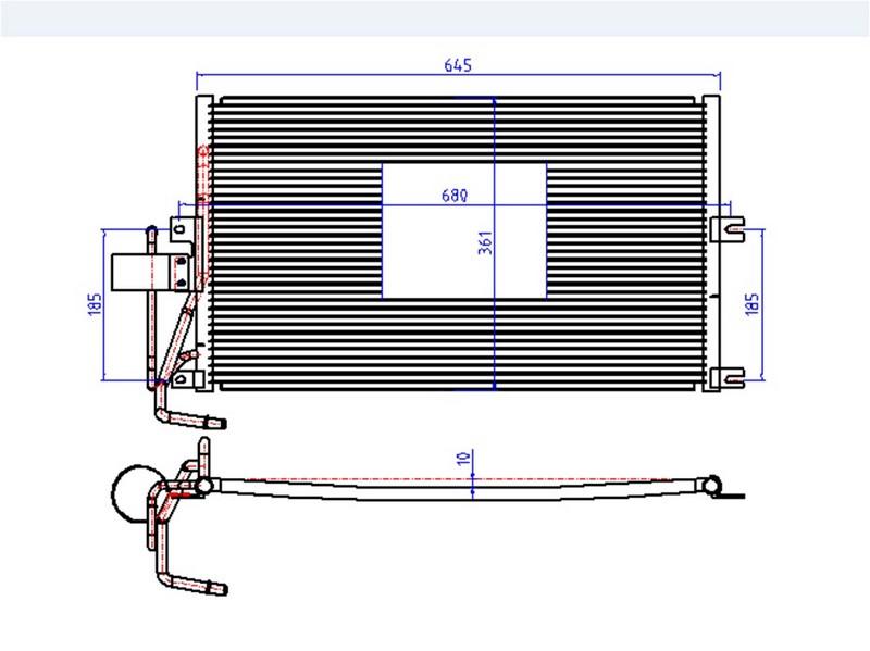 KLİMA RADYATÖRÜ (KONDENSERİ) OPEL VECTRA B 99>02 - ORIS - OEM 1618114