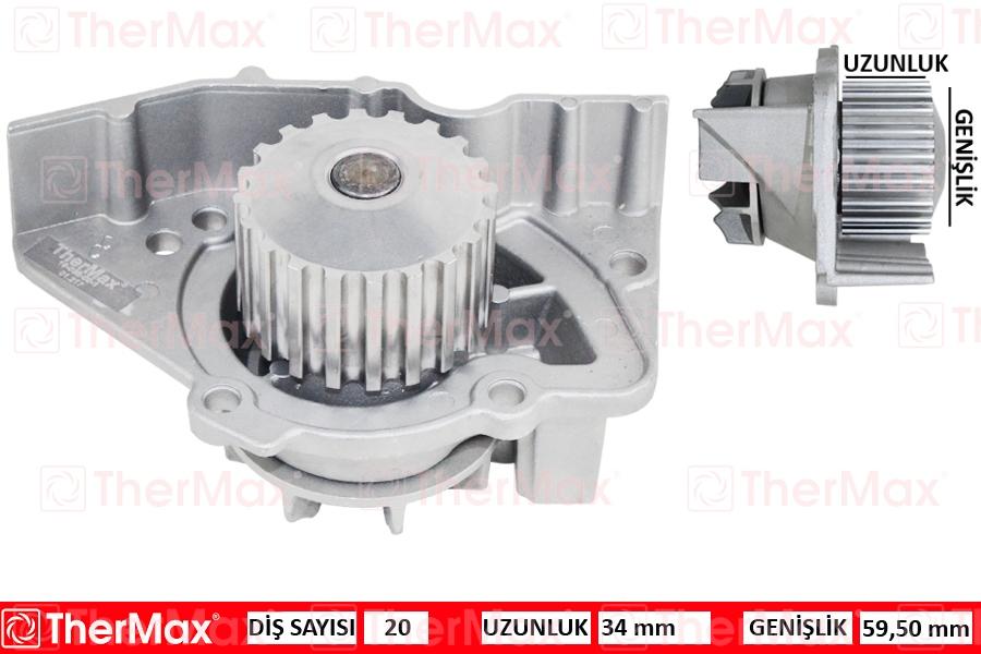 DEVİRDAİM PEUGEOT P205-P306-P405-P406-PARTNER-EXPERT-BOXER-CITROEN JUMPER-BERLINGO-JUMPY-XANTIA-FIAT SCUDO 96> LADA NIVA 1.9 D-TD 2.0 LADA NIVA 1.9 - THERMAX - OEM 9627667988