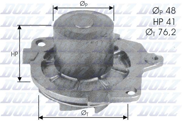 DEVİRDAİM DOBLO-BRAVA-MAREA-STILO 1.9JTD-ASTRA H-VECTRA C 1.9CDTI(PA672) - DOLZ - OEM 46515970