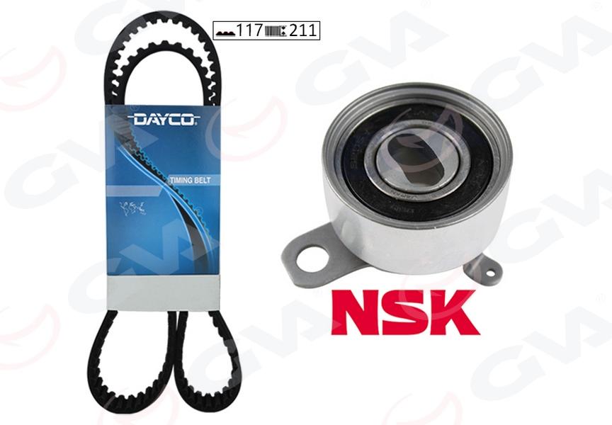 TRİGER KAYIŞ SETİ (EKSANTRİK SETİ) TOYOTA COROLLA 1,6L 4A-FE (enjeksiyonlu) AE101 AE111 92-00 (1 KAYIŞ + 1 RULMAN) (117x210) - GVA - OEM 1356809020