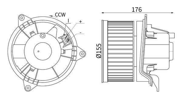 KALORİFER MOTORU FORD CONNECT-FOCUS 98> - MAHLE - OEM XS4H