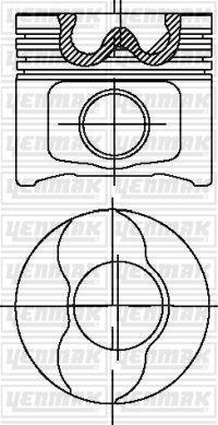 MOTOR PİSTON+SEGMAN (0,40) (82.00) DOBLO 1.9 JTD ASTRA H-VECTRA C-ZAFIRA B 1.9 CDTİ - YENMAK - OEM 93178376
