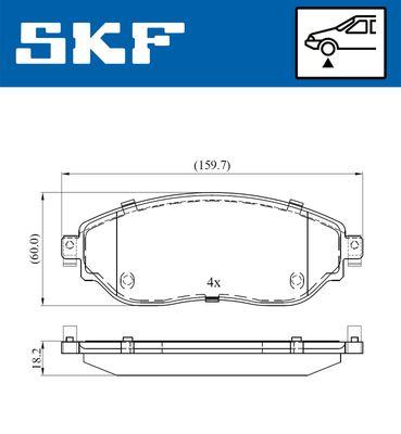 ÖN FREN BALATA RENAULT TRAFIC III 15> OPEL VIVARO B 15> - SKF - OEM 410608638R
