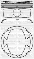 PİSTON + SEGMAN (STD) TOYOTA COROLLA 1,6L 4A-FE AE101 AE111 92-00 (çap = 81,00 mm / ölçü = 1,2 x 1,5 x 3,0) Adet fiyatıdır - YENMAK - OEM 1310102040