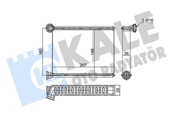 KALORIFER RADYATORU RENAULT MEGANE IV KADJAR TALISMAN 16> - KALE RADYATOR - OEM 271154677R