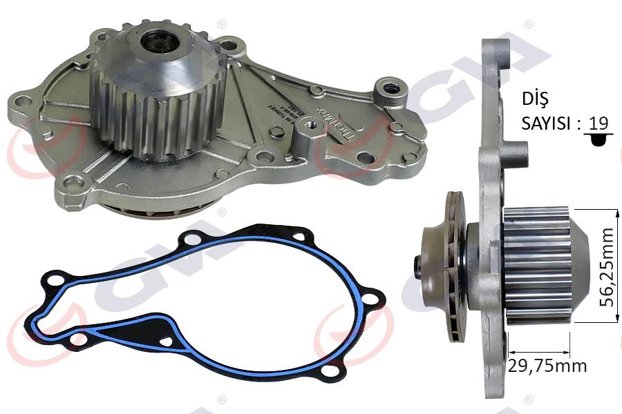 DEVİRDAİM P207-P208-P301-P308-P508-P2008-P3008-P5008 08>PARTNER-BERLINGO-RIFTER-JUMPY-C5-C4-DS4-C3-DS3-DS5-C-ELYSEE 1.6 HDI DV6C DV6DTED FOCUS 04>11 1.6 TDCI FOCUS 11>17 ECOSPORT 14> FIESTA 08>17 KUGA 14>18 - GVA - OEM 1201.G1